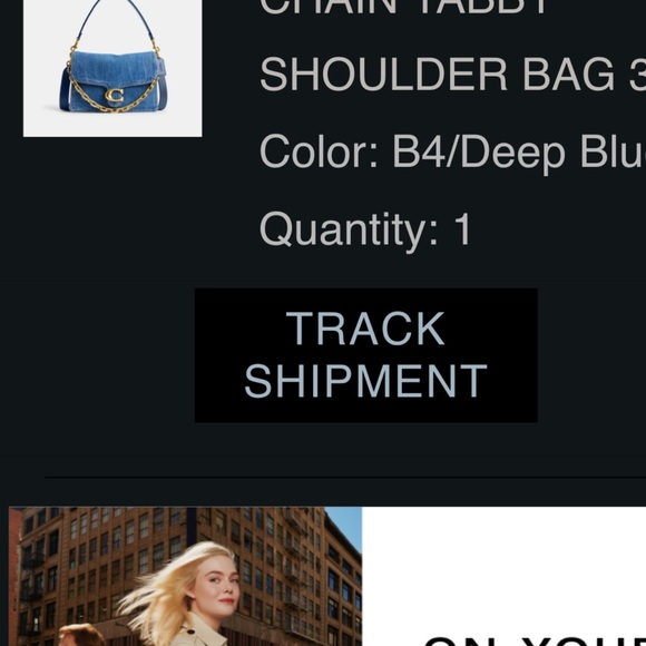 Coach Denim Chain Tabby handbag - Picture 6 of 6